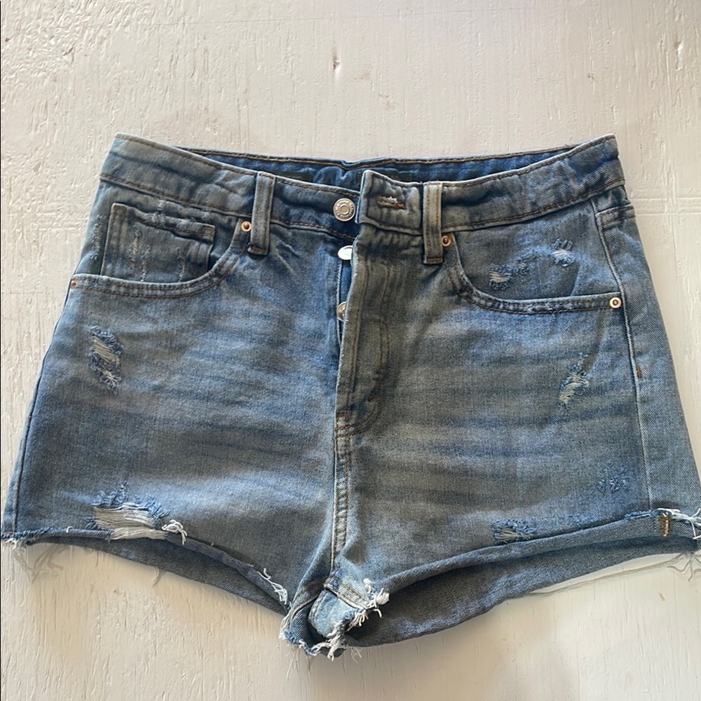 Wild Fable Blue Jean Shorts High-Waisted Cut-Off